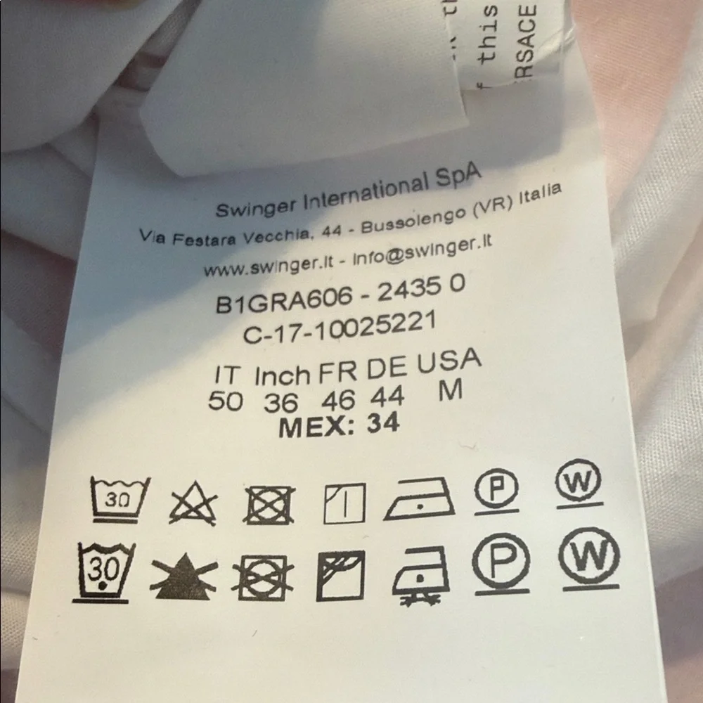 Versace Jeans Collection White Shirt with Blue Accents - Picture 7 of 8